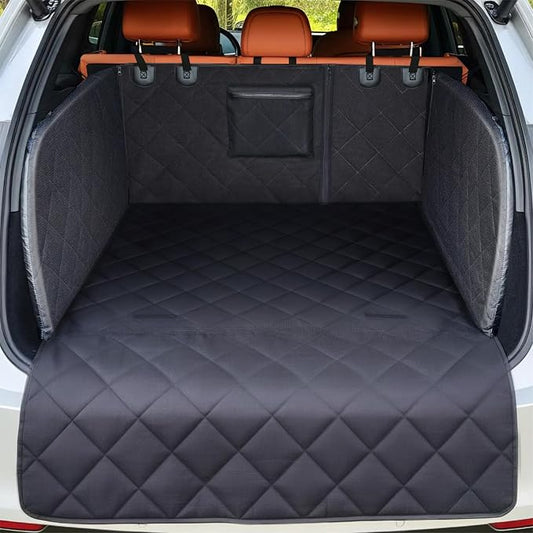 REEVAA SUV Cargo Liner for Dogs, Trunk Cover with Foam Side Walls, L | 360° Full Coverage, Padded Sides for Dog Safety, Dual Non-Slip & Waterproof,Durable & Machine Washable,Safer Travel with Dogs by REEVAA