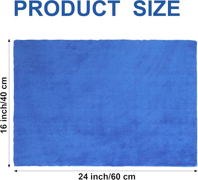 Shimeyao 30 Pcs 16 x 24 Inch Edgeless Microfiber Plush Towels for Cars Detailing Drying Wash Polishing Absorbent Cleaning Cloths, 500 GSM (Dark Blue) - Image 2
