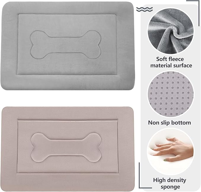 Large Dog Bed Soft Dog Crate Pad Mat 42 in Non-Slip Bottom Washable Dog Sleeping Mattress Pet Beds Cat Beds Kennel Pads - Image 2