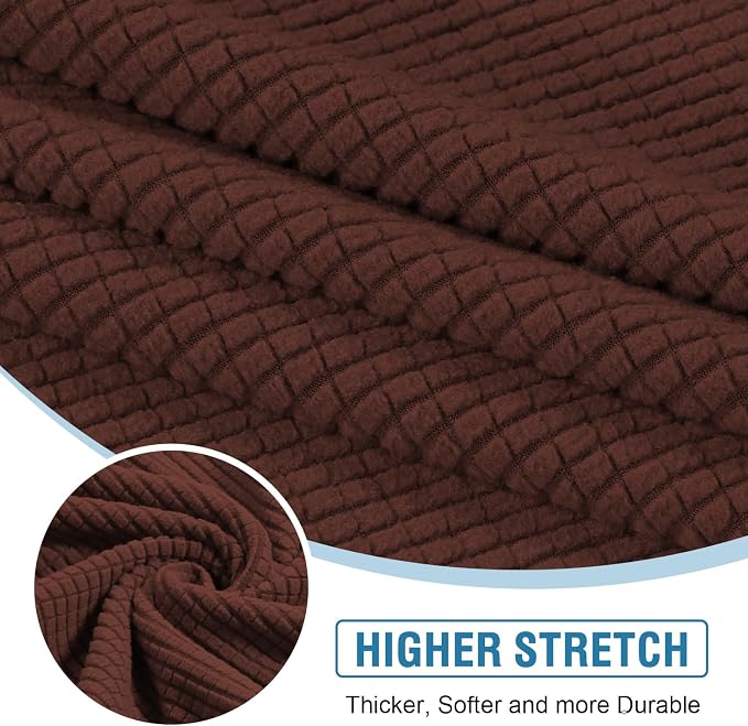H.VERSAILTEX Sectional Couch Covers 1 Piece Chaise Slipcover L Shape Separate Cushion Couch Cover for Both Left/Right Sectional Couch (Seat Only: 1 Chaises, Burnt Brick) - Image 5