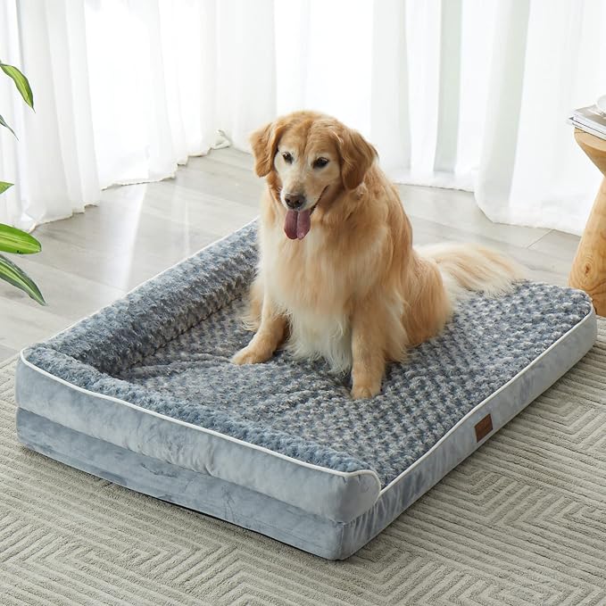 BFPETHOME Orthopedic XXL Dog Beds Large Sized Dog, Washable Couch Bed | Removable Cover, Waterproof Lining, Non-Slip Bottom, Large Pet Sofa with Sides for Big & Senior Dogs, Cozy Sleeping Bed - Image 8