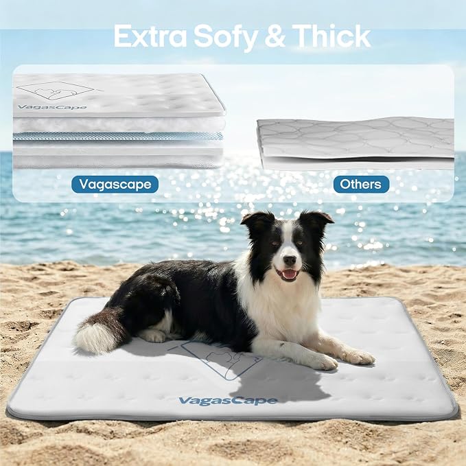 Vagascape 3.0 Supportive Double Sided Dog Cooling Mat | Thick Durable Pet Cooling Mat for Extra Large Pet, 47" x 28" Washable Cooling Mat for Dog Outdoor and Indoor - Image 4