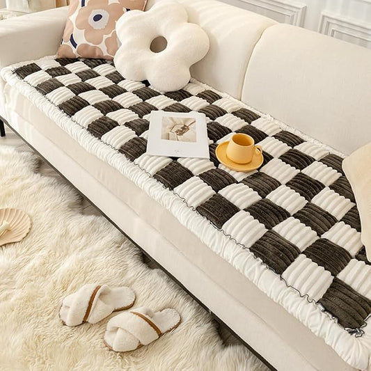 Dog Couch Cover Protector, Quilted Washable Non-Slip Sofa Mat for Pets | Cotton fabric, quilted checkerboard, PP cotton filling, non-slip backing, machine washable, for sofa, window seat and floor by HOMEREFROM
