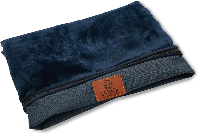 LIROCE Washable Dog Bed Cover Replacement, XL Wrap-Around Zipper Cover for Orthopedic Memory Faom Dog Bed (41x27x4 inches), Navy by LIORCE