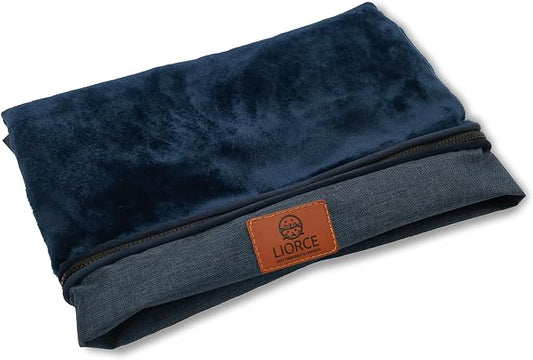 LIROCE Washable Dog Bed Cover Replacement, XL Wrap-Around Zipper Cover for Orthopedic Memory Faom Dog Bed (41x27x4 inches), Navy by LIORCE