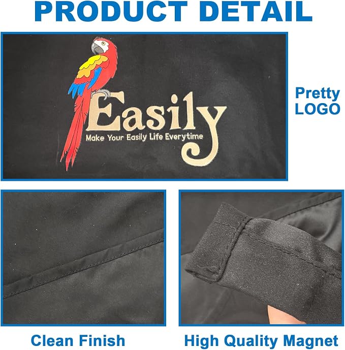Easily Good Night Bird Cage Cover for Large Bird Cage with Play Top with Storage Pocket, 61" - Image 4