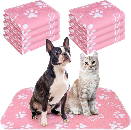 BEAUTYZOO 8 Pack Washable Pee Pads for Dogs, Reusable Puppy Pads for Potty Training, Waterproof Super Absorbent Wee Wee Pads for Dogs Non-Slip, Pet Whelping Mats Playpen Dog Crate Floors, 18'' x 24" by BEAUTYZOO