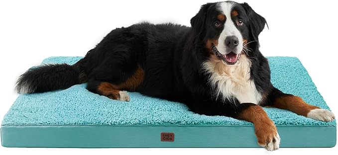 EHEYCIGA Orthopedic Dog Bed Extra Large with Removable Washable Cover, 50IN | Egg Crate Foam Support, Durable Oxford fabric, Non-Slip Bottom, Machine Washable, Soft Waterproof Plush Pet Bed Mat For Crate by EHEYCIGA