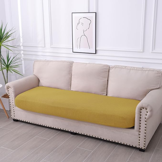 hyha Waterproof Couch Cushion Covers for Pets, Non Slip Sofa Seat Cover | Stretch Jacquard Fabric, Elastic Bottom, Non Slip Fit, Waterproof Protection, Pet Hair Protection (1 Piece for Large) - Image 8