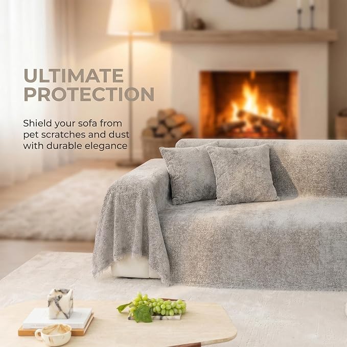 Sofa Cover 71"x118" Heavy Duty Couch Protector for Dog Scratch | Washable,Skin-Friendly,All-Season,Sectional Couch Covers,Cat Claw Defense,Pet Cushion Slipcover,Waterproof Seat Pads - Image 2