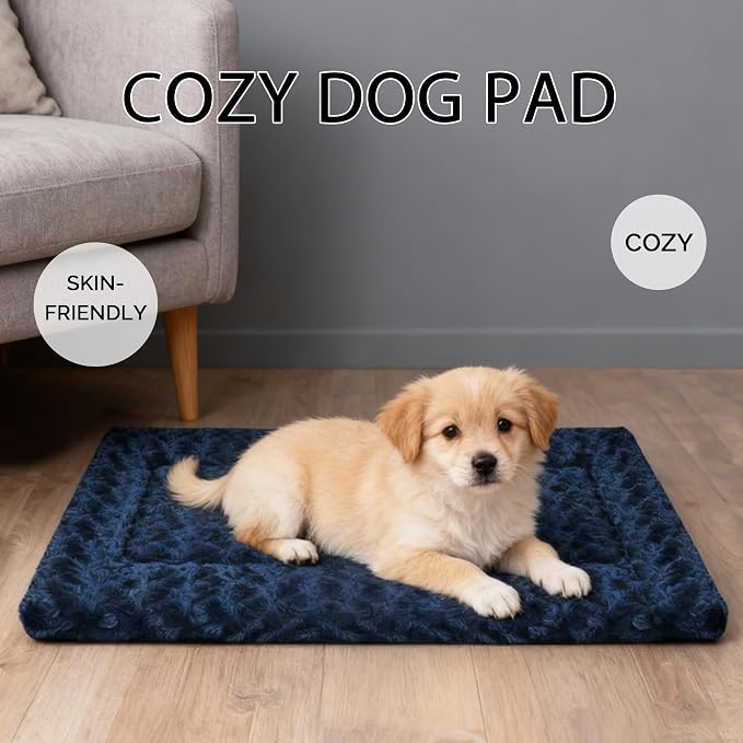 Dog Bed Mat - Crate Pad - Reversible Mat for Pet Comfort - Soft Bed Crate Pads with Dual-Sided Design for All Seasons - Durable, Machine Washable Mat for Travel and Home - Image 2