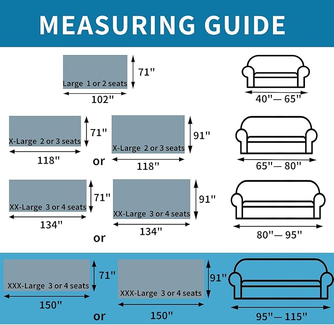 HAOMAIJIA Non Slip couch cover sofa covers for 3 cushion couch Washable sectional couch covers for Dogs pet Furniture Protector Couch Cover Blanket for Living Room (Off white, 91"x150") - Image 4