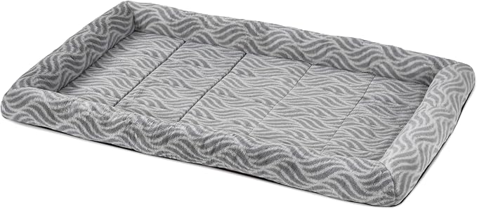 MidWest Homes for Pets QuiteTime Deluxe Wave Bolster Bed for Extra Large Dogs; Easily Machine Wash and Dry; Gray; 48"; 40248-WVGY - Image 2