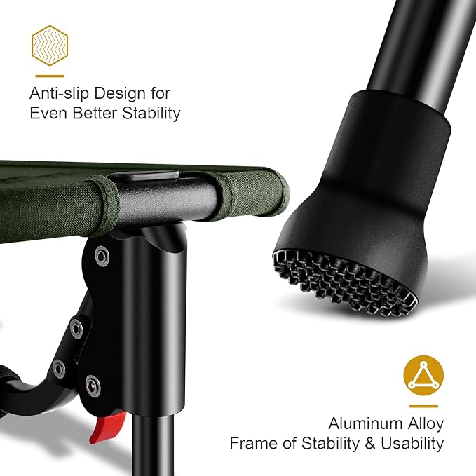 ONETIGRIS Elevated Dog Bed, Outdoor Dog Cod Large Raised Dogs Bed with Chew Proof Mesh, No-Slip Portable Dogs Cot Bed for Indoor & Outdoor Portable (Green, Medium)