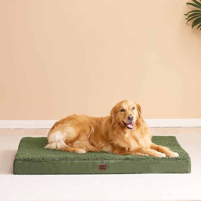 EHEYCIGA Orthopedic Dog Bed Extra Large with Removable Washable Cover, 44IN | Egg Crate Foam Support, Durable Oxford fabric, Non-Slip Bottom, Machine Washable, Soft Waterproof Plush Pet Bed Mat For Crate - Image 7