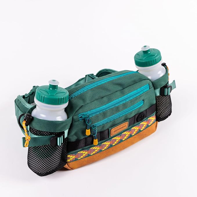 Wilderdog Mega Hip Pack with 3-Liter Capacity, Two Mesh Water Bottle Pockets, Interior Key Loops, Adjustable Straps, and Poop Bag Dispenser (Evergreen) - Image 7