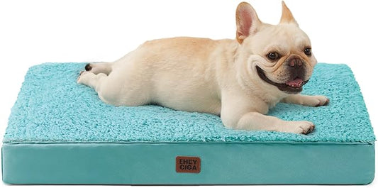 EHEYCIGA Orthopedic Dog Bed Medium with Removable Washable Cover, 30x20 | Egg Crate Foam Support, Durable Oxford fabric, Non-Slip Bottom, Machine Washable, Soft Waterproof Plush Pet Bed Mat For Crate by EHEYCIGA