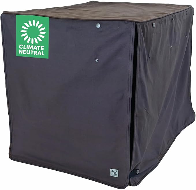 Molly Mutt I'm a Realist Dog Crate Cover, 100% Cotton Canvas Cover with 2 Roll-Up Panels, Ideal for Dog or Cat Crate, Durable, Washable, and Free of Harmful Chemicals, 30" x 19" x 21" by MollyMutt