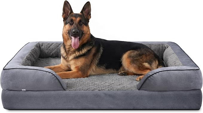 INVENHO Orthopedic Extra Large Dog Bed, XXL Waterproof Dog Sofa, Egg-Crate Foam Couch with Washable Removable Cover, Waterproof Lining and Nonskid Bottom by INVENHO