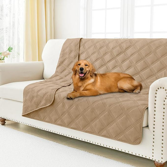 Smiry Waterproof Dog Bed Cover, Reversible Pet Blanket for Sofa Couch | Soft Washable Dog Blanket, Leakproof Couch Cover for Dogs Cats & Furniture Protection, 68x82, Camel/Camel by Smiry
