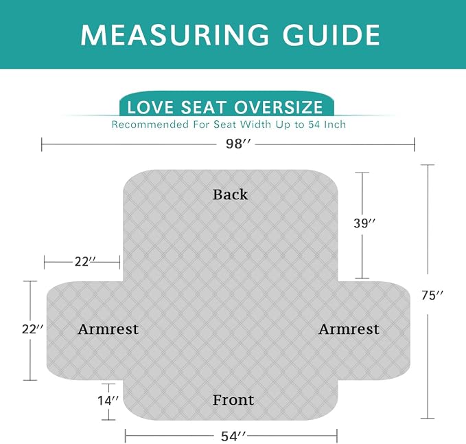Turquoize 100% Waterproof Couch Covers for Pets Couch Protector Waterproof Non-Slip Loveseat Couch Cover for 2 Cushion Couch Furniture Protector for Pets, Kids, Cats (Loveseat, Brown) - Image 6