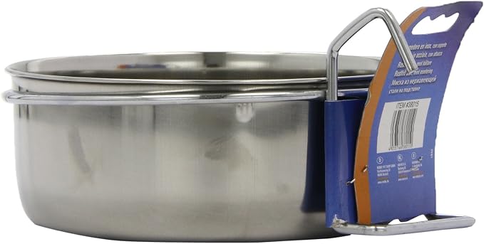 Nobby Stainless Steel Bowl with Clamp, 900 ml, 15 cm - Image 3