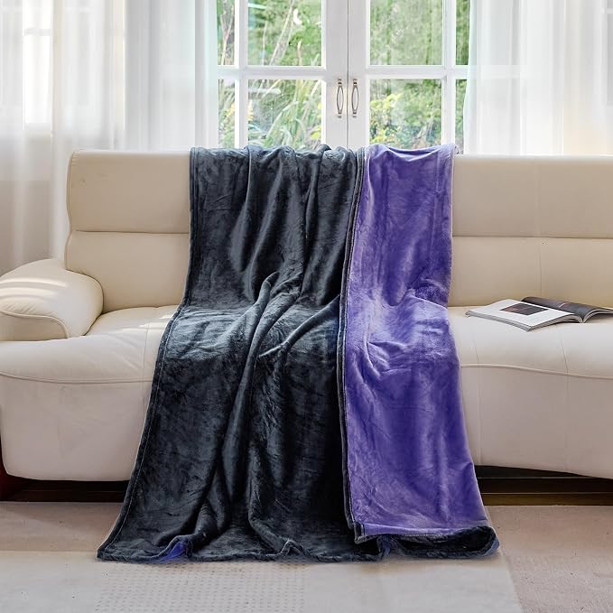 YISURE Waterproof Reversible Blanket for Bed King Size, 90"x80", Stain Proof Leakproof Bed Cover, Washable, Reusable, Protects Beds & Furniture from Spills, Stains & Splashes (Grey/Violet) | Large QueenSize Water Proof Reversible Intimacy blanket Bed C... - Image 9