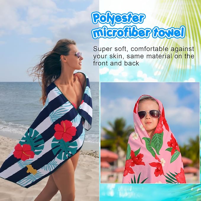 FuWeave 20 Pack Microfiber Beach Towel 28 x 55 Inch Oversized Large Quick Dry Thin Beach Towels for Pool Camping, Sand Free Lightweight Blanket for Women Adults Travel Swimming Sport (Fresh Floral) - Image 4