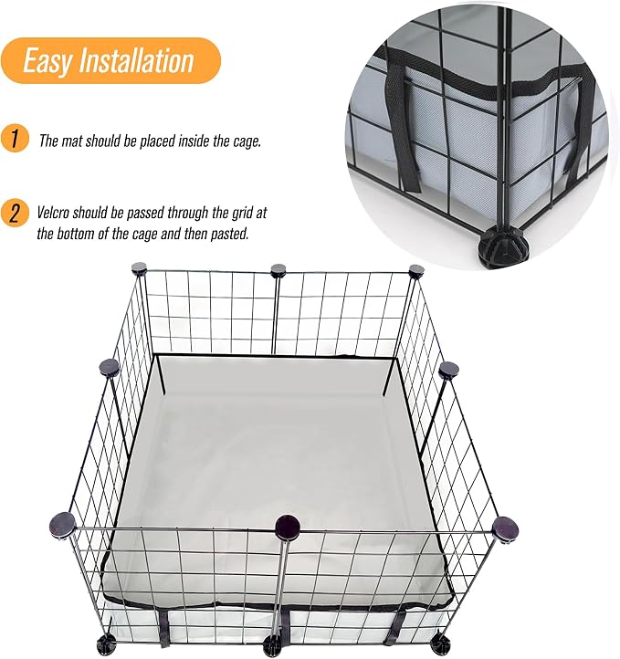 DZWLKJ Guinea Pig Cage Liner Tarp Bottom Waterproof and Washable Base Also for Rabbits, Bunny, Chinchesillas, Hedgehog, Ferrets and Other Small Animals(28x28 inches) - Image 2