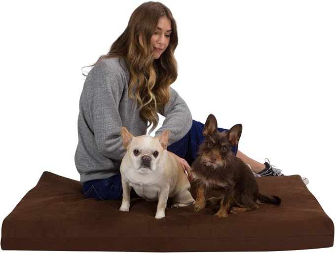 Pet Support Systems Orthopedic Dog Bed - Gel Memory Foam Pet Bed, Luxury Washable Dog Bed for Sleeping and Support (Removable Cover,Large Brown Dog Bed) by BackSupportSystems