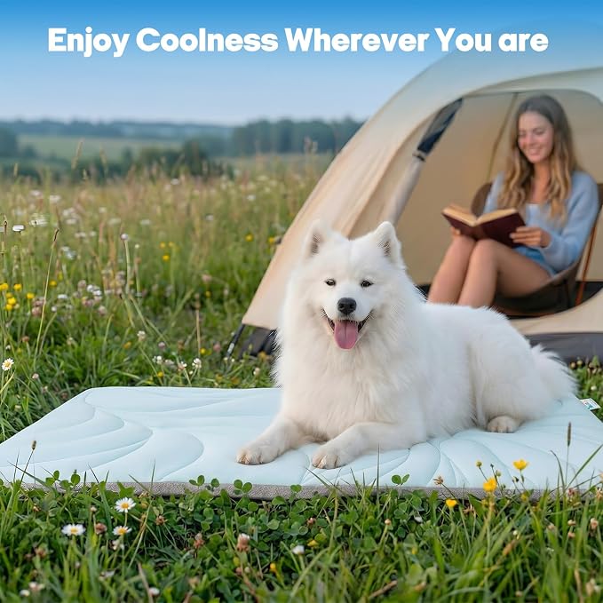 Vagascape Dog Cooling Mat 5.0 Version Built-in Ice Pack, Long-Lasting Cool | 6–8h Cooling, Ultra Thick Soft Vine Pattern Pet Cooling Mat, Washable Foldable Large Cooling Pad for Indoor, 30" x 20" - Image 6