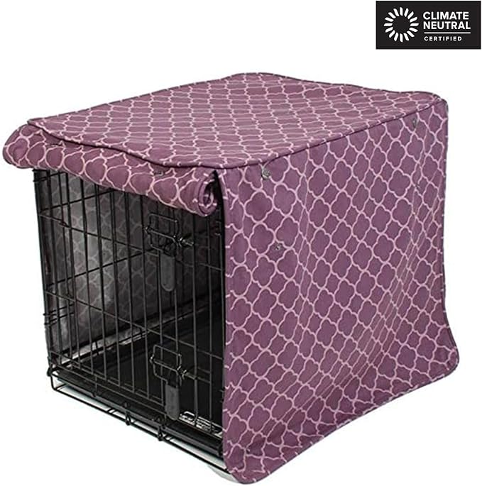 Molly Mutt Royals Dog Crate Cover, 100% Cotton Canvas Cover with 2 Roll-Up Panels, Ideal for Dog or Cat Crate, Durable, Washable, and Free of Harmful Chemicals, 30" x 21" x 24" - Image 2