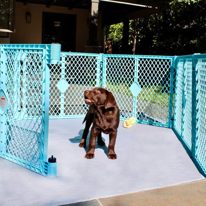 rocket & rex Premium XL Non-Slip Washable Dog Playpen Mat (60"x60") | For whelping, potty training & travel. OEKO-TEX certified, chemical-free. - Image 5