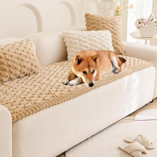 Plush Pet Sofa Covers Dogs Washable Non slip Couch Protector Cushion Cover | Dog friendly scratch-proof sofa protector fits I-shape armchair,loveseat,recliner,sectional couch pads by GumfolkBrandFlagship