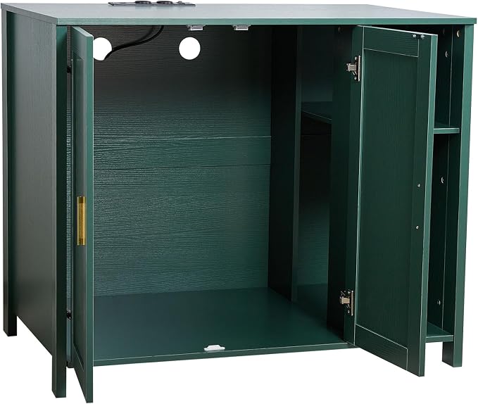 VEVOR Cat Enclosure, 41.3 in Self Cleaning Litter Box Cabinet, with Drawer & Detachable Divider, Automatic Litterbox Enclosure with Built-in Power Outlet, Fits Most Smart Litterboxes - Image 11