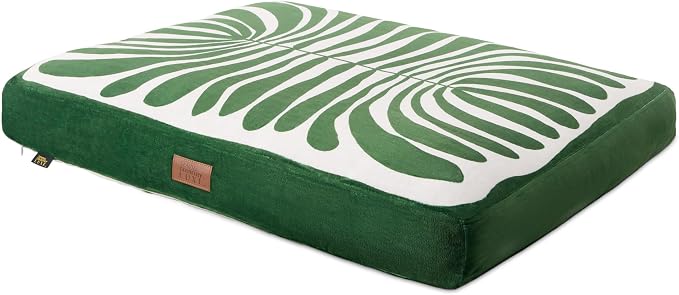 Town & Country Luxe CuddleTown Matisse Everwash® Pillow Pet Bed, Water Repellent Floor Pillow, Machine Washable Cover, Soft & Calming, Green, Small 28"x22"x4" - Image 2