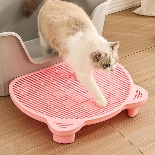 SpaceTime Cat Litter Mat Litter Trapping Mat,20.08"x15.94"x3.54"Large Dual-Layer Cat Litter Box Mat for Kitty,Floor Protection,Waterproof Urineproof(Pink) by SpeceTime