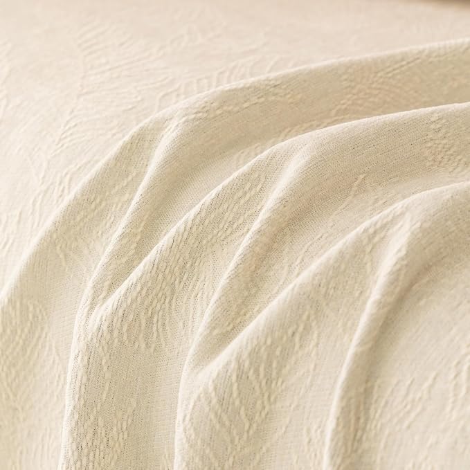 Beige Boho Couch Covers for Sofa Washable for 3 Cushion Couch,71''X150'' | Chenille Furniture Protector Sofa Couch Cover for Dogs, Soft Breathable Sofa Slipcover, Couch Throw Blankets with Tassels - Image 5