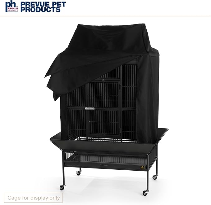 Prevue Pet Products Large Bird Cage Cover - 12505 Black 36" L x 24" W x 49" H - Image 4