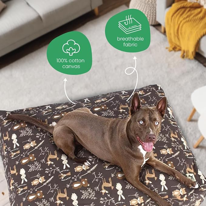 Molly Mutt Small Dog Bed Cover - Gorgeous Beasts Print - Measures 22”X27”X5’’ - 100% Cotton - Durable - Breathable - Sustainable - Machine Washable Dog Bed Cover (Dd72a) - Image 4