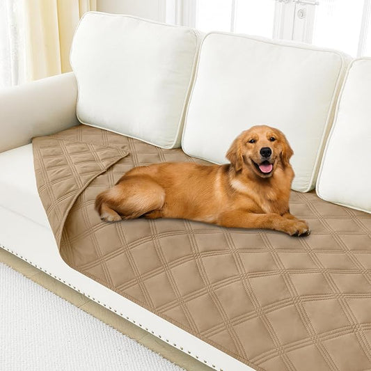 Smiry Waterproof Dog Bed Cover, Reversible Pet Blanket for Sofa Couch | Soft Washable Dog Blanket, Leakproof Couch Cover for Dogs Cats & Furniture Protection, 30x70, Camel/Camel by Smiry