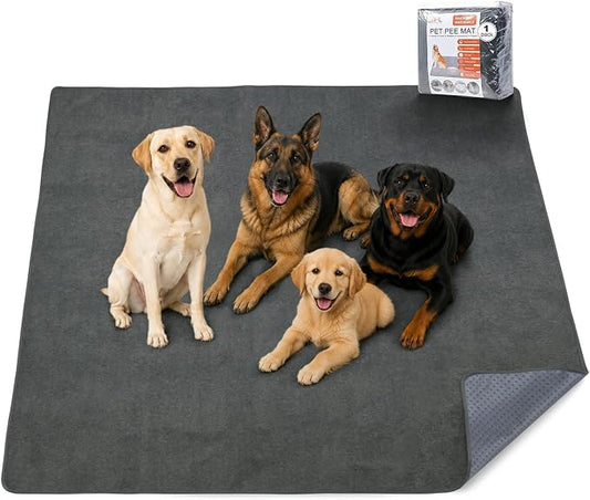 Washable Pee Pads for Dogs, 60x60 Reusable Whelping Pads, Absorb Dog Mats Non-Slip Puppy Training Pads for Whelping, Potty, Training, Playpen, Crate by PICKFORLIFE