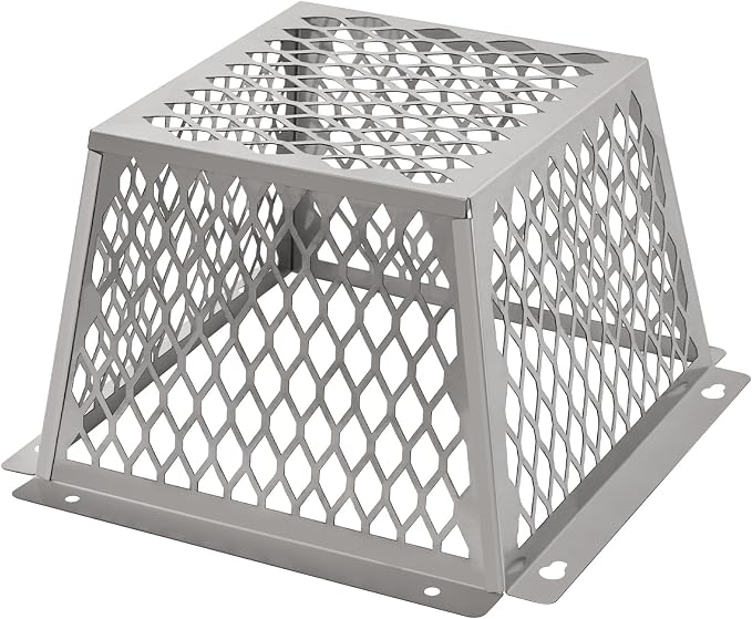 Dryer Vent Bird Guard,Dryer Vent Cover Outside for 5-6 inch Vent Hoods | Outdoor Bird Guard for Dryer Vent & Bathroom Exhaust,Stainless Steel Dryer Vent Cage 8.5"Lx8.5"Wx6"H,Prevent Bird From Enter by JIANBENKJ