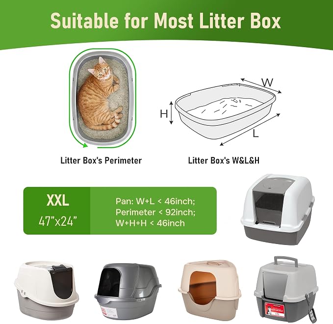 ZOMISIA Super Jumbo Litter Box Liner XXL - 30 Count 47" x 24" Litter Bags | Cat Litter Pan Liners with Drawstring, Extra Thick, Tear Resistant Heavy Duty, Easy Clean up for Litter Tray, Unscented - Image 5