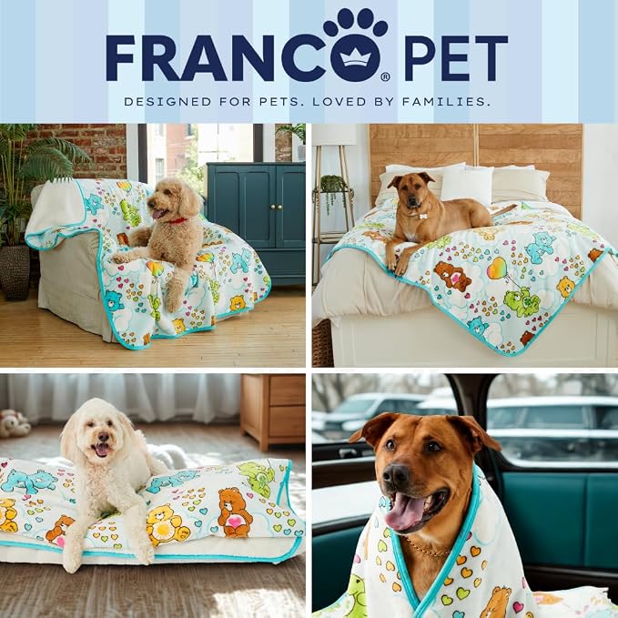 Franco Pet Care Bears XL Oversized Super Soft Cozy Waterproof Sherpa-Backed Blanket Throw for Large Dogs, Couch/Bed/Car, 60x80 (Officially Licensed Product) - Image 7