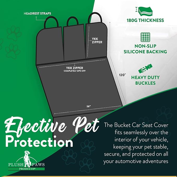Plush Paws Products Convertible Cargo Liner | Diamond Stitching | Washable & Waterproof Dog Cargo Protection | Cover Car, Truck, & SUV | Nonslip, Tear Resistant Pet Cargo Cover | Regular Black - Image 2