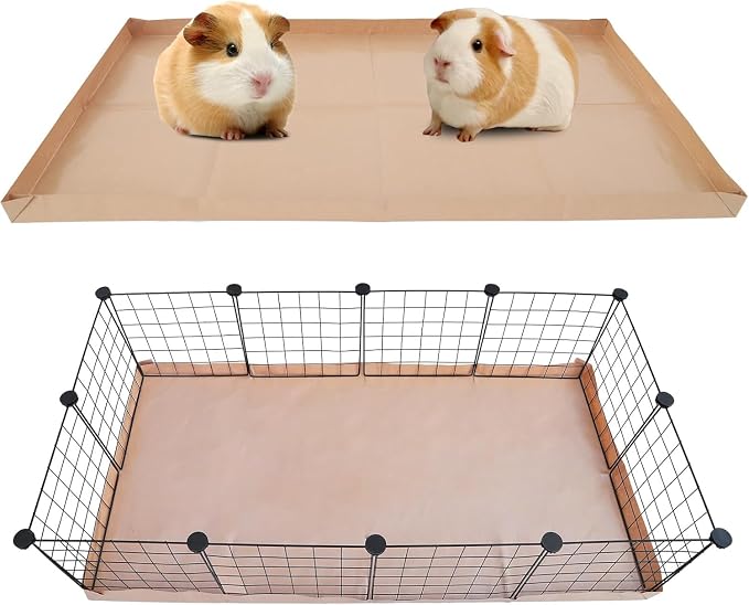 Disposable Guinea Pig Cage Liners, 48" x24 Large Liner Bag for Guinea Pig Cage Bottom, Water-Resistant Kraft Paper (8Pack) - Image 7