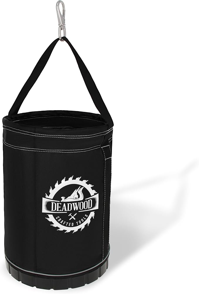 Deadwood Crafted Tools Tool Bag - 150 Pound Capacity Canvas Bucket Lineman Bag - Bucket Truck Accessories Aerial Grunt Bag Utility Sack for Welders, Ironworkers, and Lineman by DeadwoodCraftedTools