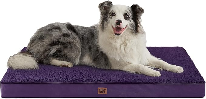EHEYCIGA Orthopedic Dog Bed Extra Large with Removable Washable Cover, 41IN | Egg Crate Foam Support, Durable Oxford fabric, Non-Slip Bottom, Machine Washable, Soft Waterproof Plush Pet Bed Mat For Crate by EHEYCIGA