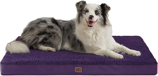 EHEYCIGA Orthopedic Dog Bed Extra Large with Removable Washable Cover, 41IN | Egg Crate Foam Support, Durable Oxford fabric, Non-Slip Bottom, Machine Washable, Soft Waterproof Plush Pet Bed Mat For Crate by EHEYCIGA